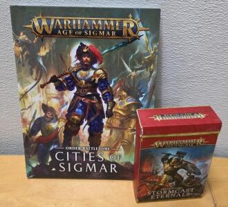 Warhammer Age of Sigmar: Cities of Sigmar Battletome & Stormcast Eternals Warscroll Cards
