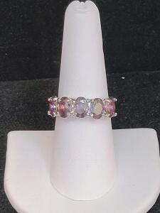 5-Stone Mystic Rainow Topaz Ring, Size 7&frac12;