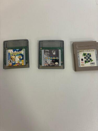 Game Boy & Game Boy Color Puzzle Game Lot: Trouballs, Puzzled, Pipe Dream, Authentic USA Cartridges