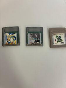 Game Boy & Game Boy Color Puzzle Game Lot: Trouballs, Puzzled, Pipe Dream, Authentic USA Cartridges