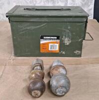 (2) Tow Hitch Balls, 2-5/16" & 2" & (1) Ammo Can
