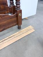 Traditional Carved Wooden Full/Queen Bed Frame, Poster Style, Decorative Turned Posts - 9