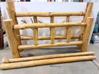 Rustic Queen Log Bed Frame, Solid Wood, Handcrafted, Natural Finish - 3