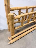 Rustic Queen Log Bed Frame, Solid Wood, Handcrafted, Natural Finish - 4