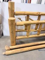 Rustic Queen Log Bed Frame, Solid Wood, Handcrafted, Natural Finish - 5