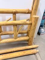 Rustic Queen Log Bed Frame, Solid Wood, Handcrafted, Natural Finish - 7