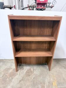 2-Shelf Brown Woodgrain Bookcase, Fixed Shelves