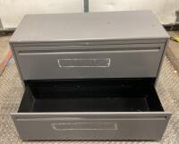 2-Drawer Steel Lateral Filing Cabinet, Dark Gray, 42"x18"x28", Lockable - 2