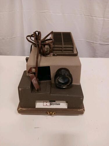 Working Keystone 511 Slide Projector, Keytar 5" Lens, Original Case