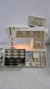 Working Singer Touch & Sew Model 758 Electric Sewing Machine with Accessories