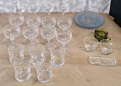 Lot Of (17) Assorted Cut Lead Crystal Glasses