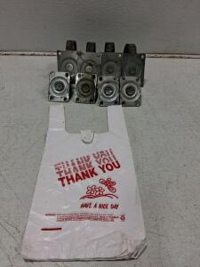 Set of 8 Metal Plate Casters 3" & 2" Wheels, Screw-On Mount, Mixed Sizes, No Brakes