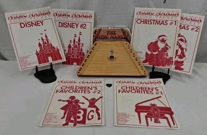 Music Maker Lap Harp with 15 Strings, Multiple Song Packets, and Original Box