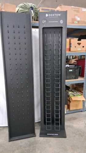 Duel-Sided Display Racks, Black Metal, 80"x24"