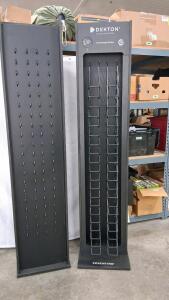 Duel-Sided Display Racks, Black Metal, 80"x24"
