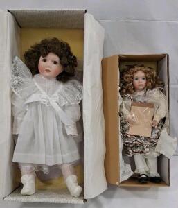 Seymour Mann 22" & Ashton-Drake Galleries 16" Porcelain Dolls in Original Boxes with Outfits