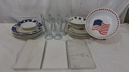 Sakura "America the Beautiful" Dinnerware Set by Warren Kimble &ndash; 20 Pieces