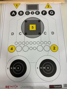 RE Factor Tactical Baseline Multi-Zone Shooting Target, , GTG Consult Edition approx 50