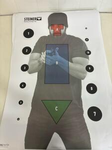 Steiner Law Enforcement Human Silhouette Shooting Targets, , Color Zones, 2018 RE Factor