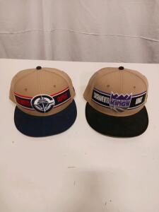 Mitchell & Ness NBA Snapback Hats &ndash; Sacramento Kings & LA Clippers, Flat Brim, Adjustable, Two-Tone