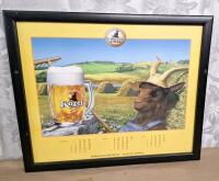 (4) Framed Wall Art Pieces Of Velkopopovick&yacute; Kozel Czech Brewery Advertising - 4