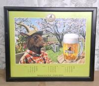 (4) Framed Wall Art Pieces Of Velkopopovick&yacute; Kozel Czech Brewery Advertising - 5