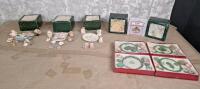(10) Assorted Polystone Resin Miniature Tea Sets