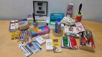 Huge Office & School Supply Lot &ndash; Notebooks, Brain Quest, Learning Wrap-Ups, RoseArt, Zebra