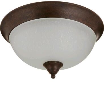 Kichler 8064TZ Dover 2-Light Flush Mount Ceiling Light, Tannery Bronze, 13.25"