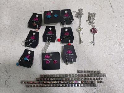 Bulk Paparazzi Earrings, Key Pendant Necklaces, and Italian Charm Bracelets, 13+ Jewelry Pieces