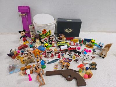 Assorted Vintage Toy Lot &ndash; Disney, McDonald's, Animal Figures, Dolls, Plush
