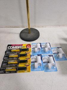 Gold Freestanding Lobby Sign Stand with Glade plug in Air freshener