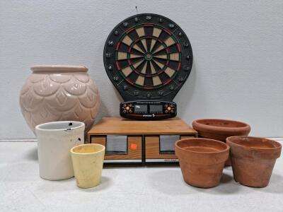 Sportcraft Electronic Dartboard Automatic Scoring, Add n Score Flip Scoreboard, Planters