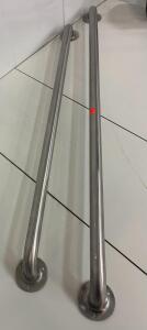 Stainless Steel Safety Grab Bars, 1.5" Diameter, Satin Finish