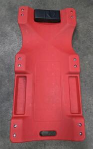 Low-Profile Plastic Mechanic's Creeper with Padded Headrest and Tool Trays