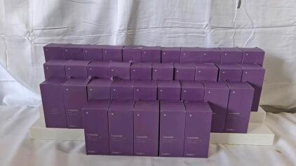 FluffCo Lavender Linen Spray 100mL Bottles &ndash; Lot of 32, Lot 04092024, Lavender Scent, Boxed