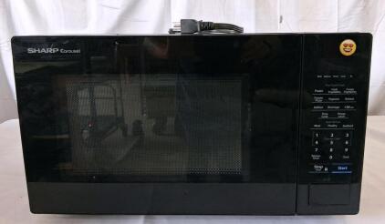 Sharp SMC1131CB Countertop Microwave, 1.1 cu ft, 1000W, Digital Touchpad, Black, 2019, Serial D93007309(tested).