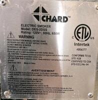 CHARD DES-2DSS Electric Smoker, 650W, Digital Controls, Viewing Window (Functional) - 4