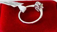 Platinum Ruby & Diamond Ring, 1.06 ct Oval Ruby, 0.36 ct Diamonds, Certificate K42E11-EA14142, Appraised - 6
