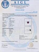 Platinum Ruby & Diamond Ring, 1.06 ct Oval Ruby, 0.36 ct Diamonds, Certificate K42E11-EA14142, Appraised - 8