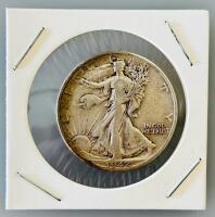 1942-D Walking Liberty Half Dollar, Silver, 50&cent; Coin, Denver Mint, Circulated
