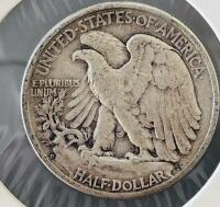 1942-D Walking Liberty Half Dollar, Silver, 50&cent; Coin, Denver Mint, Circulated - 3