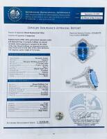 18K White Gold Marquise Tanzanite (3.75Ct) & Diamond (0.87Ct) Ring GGA061479, RN033039 (Please Inspect In Person) Size 6.5 - 9