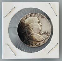 1958-D Franklin Half Dollar, 90% Silver, Circulated Condition