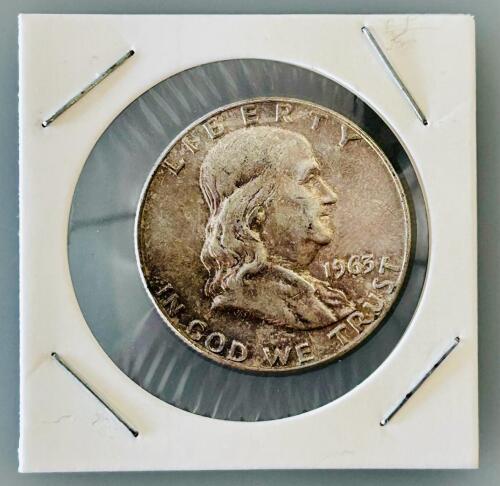 1963-D Franklin Half Dollar, 90% Silver, Circulated Condition