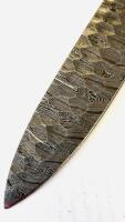 Custom Damascus Steel Chef Knife With Multi-Color Stabilized Wood Handle, 6.75" Blade - 3