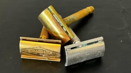Vintage Gillette Tech Ball-End Handle Double Edge Safety Razor, Circa 1940s