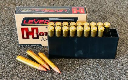 Hornady LEVERevolution 35 REM 200Gr FTX Ammunition, Box Of 20, Brass Case, #82735
