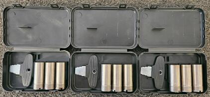 Set Of 9 Stainless Steel Shotgun Choke Tubes With 3 Cases And Wrenches, 12 Gauge Compatible