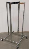 Chrome Rolling Commercial Garment Rack, 24"x24"x65", Steel Frame, - 2
